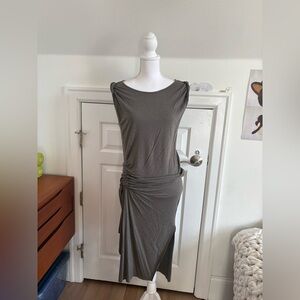 All Saints Charcoal Asymmetrical Dress